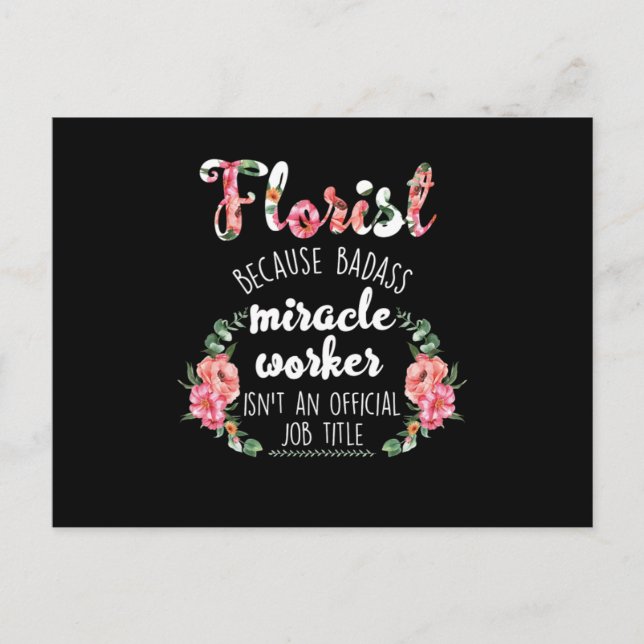 Florist Gardens Gardener Blume Bouquet Florist Postkarte (Vorderseite)
