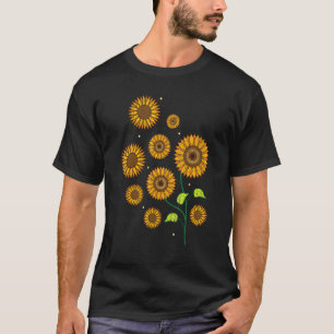 Florist Hippie Blumen Gärtner Vintage Gelbe Sonnen T-Shirt