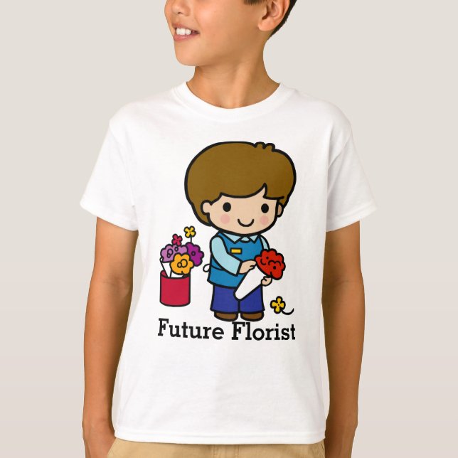 Florist mit Blume T-Shirt (Vorderseite)