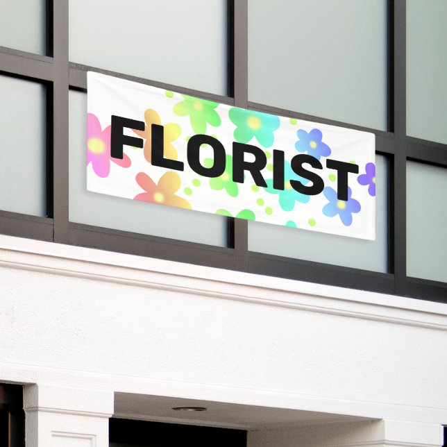 FLORIST-Rainbow-Blume-Banner Banner (Äußeres Gebäude)