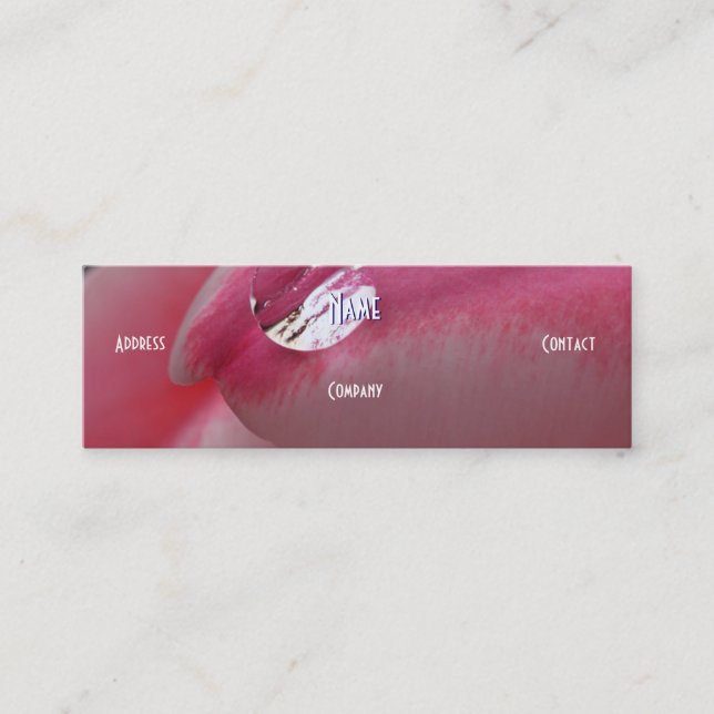 Florist - Rosa Mini Visitenkarte (Vorderseite)