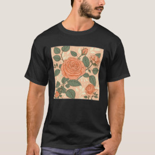 Florist Rosen Muster Illustration Blumen Blatt Wo T-Shirt