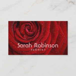 Florist rote Rose Visitenkarte