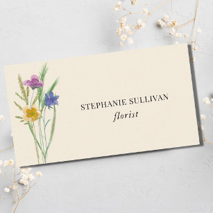 Florist Wildblume Business Card Visitenkarte