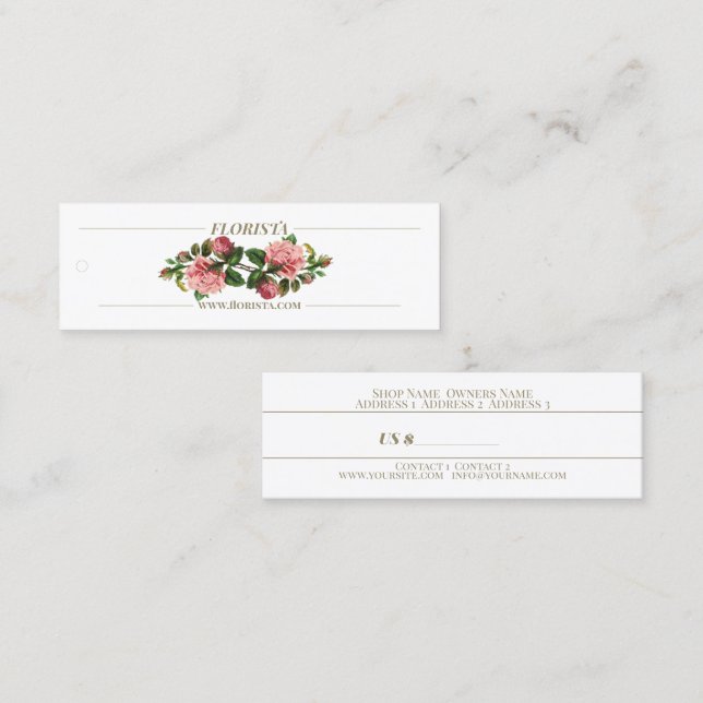 Florista - Preis-Tag, Visitenkarte (Vorne/Hinten)