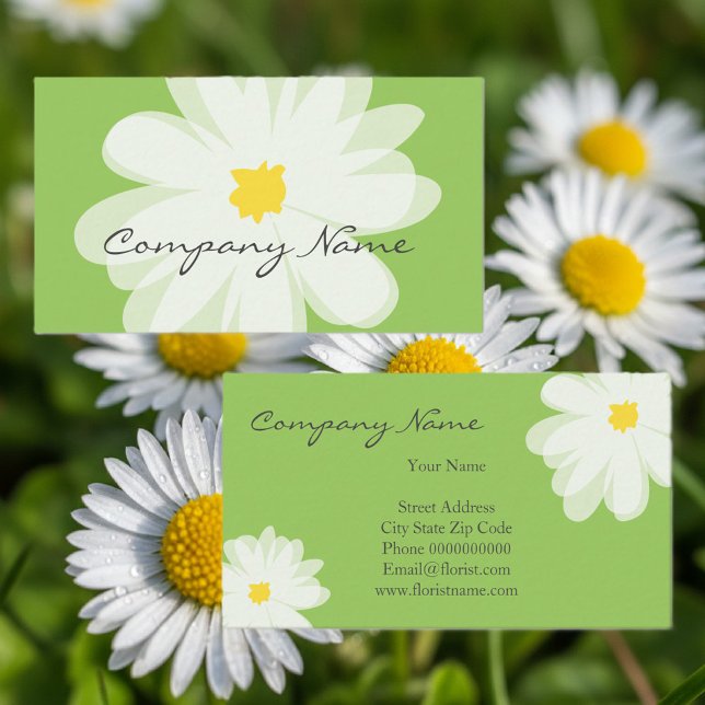 Floristischer Visitenkartenvorlage für Blume Visitenkarte (flower business card)