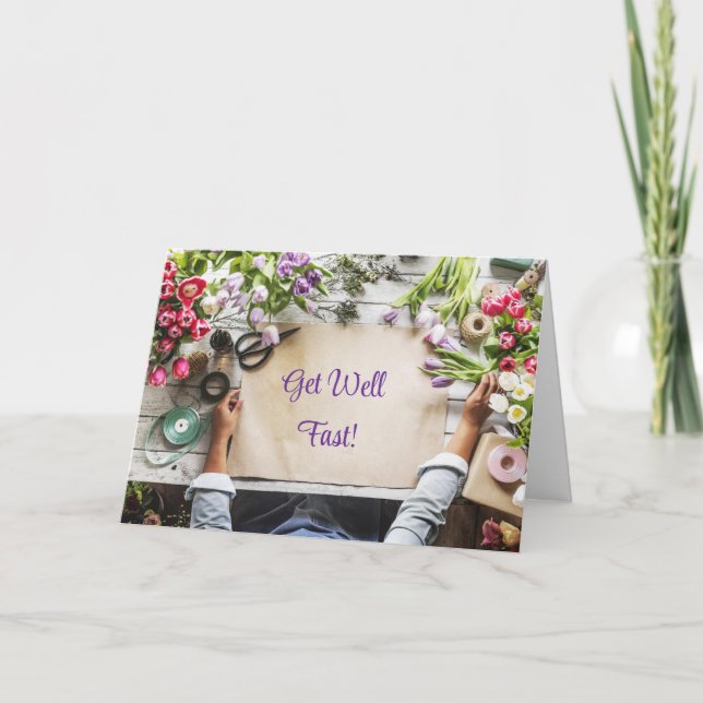 FLORISTPAPIER - GUTE KARTE BEKOMMEN (Vorderseite)