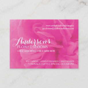 Floristry rosa Rosenflorist Cubby-Geschäftskarte Visitenkarte