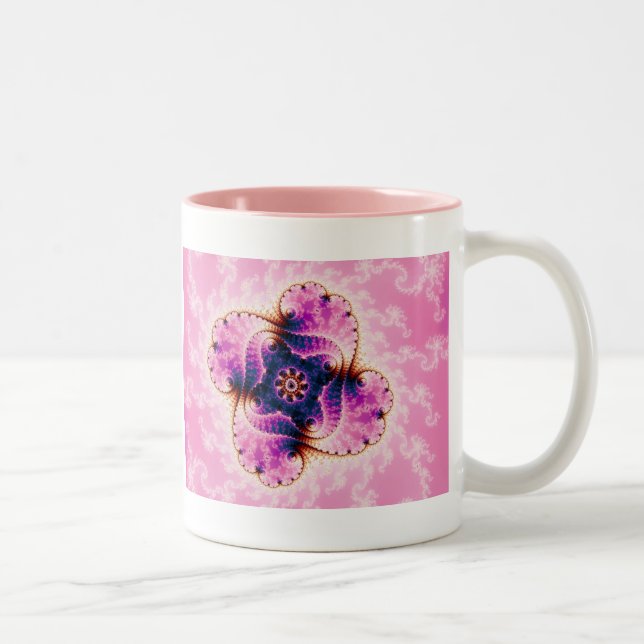 Florivet - Fraktal-Kunst Zweifarbige Tasse (Rechts)