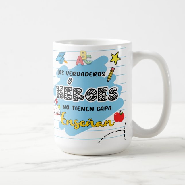 Flork Día del Maestro - Los verdaderos Heroes! Kaffeetasse (Rechts)
