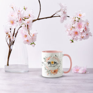 FlorL Rosa Mama Gegründet Handgeschriebener Name J Tasse