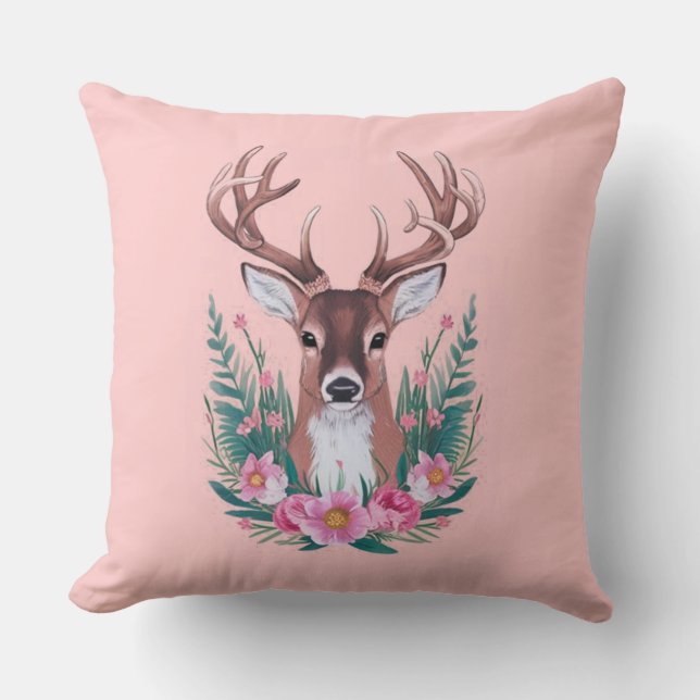 Florla Hirschwerfen Kissendesign Kissen (Vorderseite)