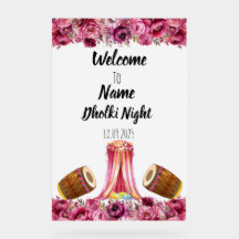 Florrosa Acryl Dholki Nachtzeichen