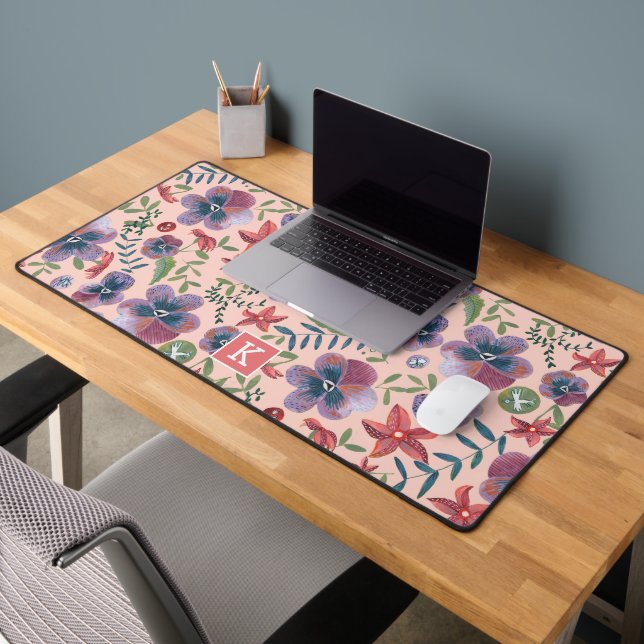 Florrosa Muster monogramm Schreibtischunterlage (Büro 2)