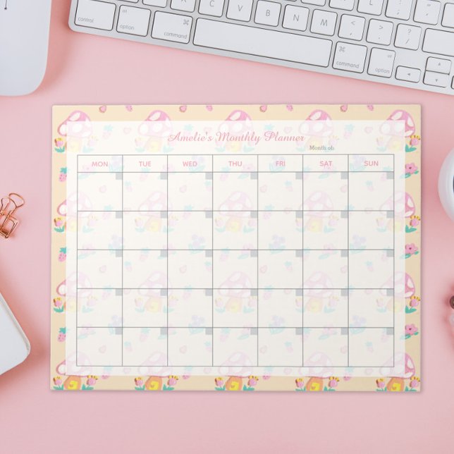 Florrosa Pilzcreme Gelbe Plakatbezeichnung Notizblock (Von Creator hochgeladen)