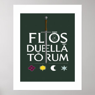 Flos Duellatorum Green Edition – mittelalterliche  Poster
