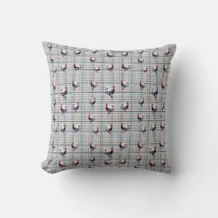 Flöschenroster auf den weißen Karos Tartan, Kissen