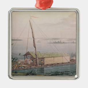 Floss auf dem Guayaquil-Fluss Silbernes Ornament