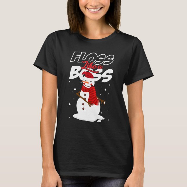 Floss Like a Boss Snowman Flossing Christmas   1 T-Shirt (Vorderseite)