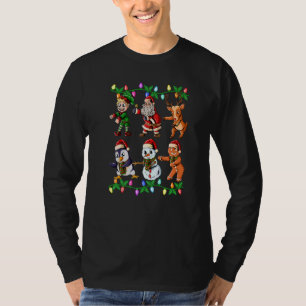Floss-Tanz-Weihnachtsmann-Elfen-Pinguin-Freunde-We T-Shirt