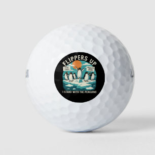 Flossen hoch, ich stehe mit Pinguinen, lustig wide Golfball