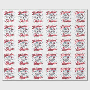 Flossing durch den Schnee Lustiges Xmas Weihnachte Geschenkpapier