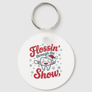 Flossing durch den Schnee Lustiges Xmas Weihnachte Schlüsselanhänger