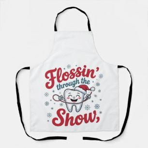 Flossing durch den Schnee Lustiges Xmas Weihnachte Schürze