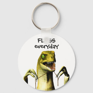 Flossing Schlüsselanhänger des Dinosauriers