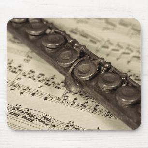 Flöte auf Musik Mousepad