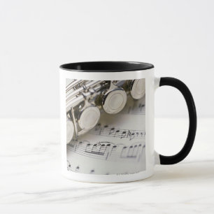 Flöte auf Noten Tasse
