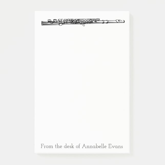 Flöte Post-it Klebezettel (Vorderseite)