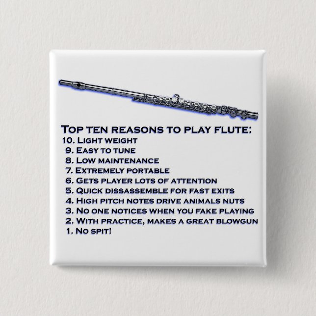 Flöte Top 10 Button (Vorderseite)