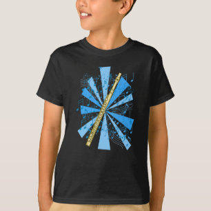 Flöte und Musikdesign T-Shirt