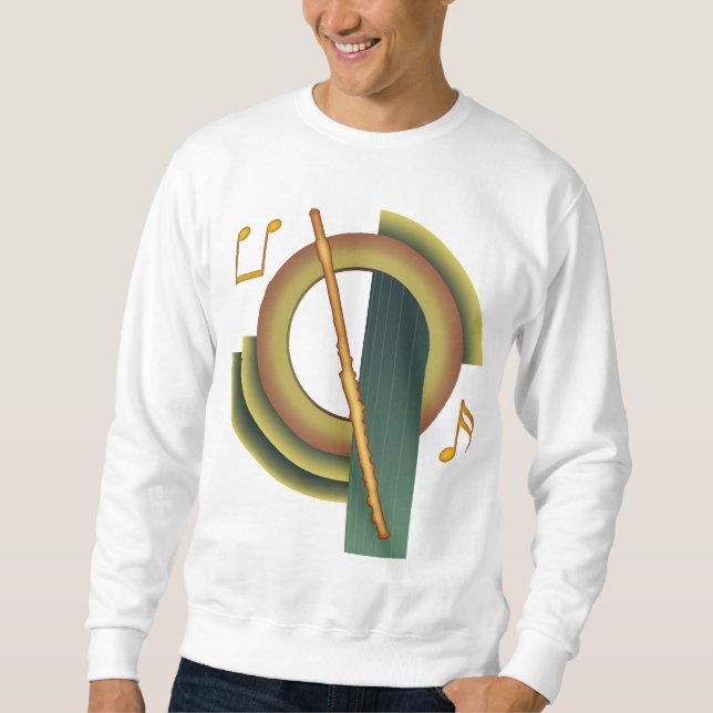 Flöten-Deko Sweatshirt (Vorderseite)