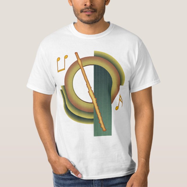 Flöten-Deko T-Shirt (Vorderseite)