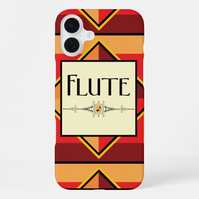 Flöten-Dekorationsblock iPhone 16 Plus Hülle (Rückseite)