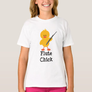 Flöten-Küken scherzt Wecker-T-Shirt T-Shirt