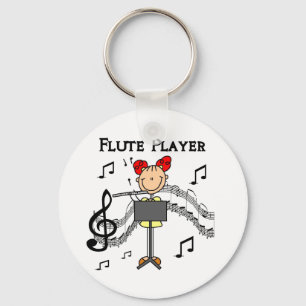 Flöten-Spieler-T - Shirts und Geschenke Schlüsselanhänger