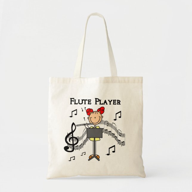 Flöten-Spieler-T - Shirts und Geschenke Tragetasche (Vorne)