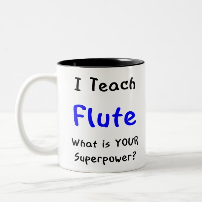 Flötenlehre Zweifarbige Tasse (Links)