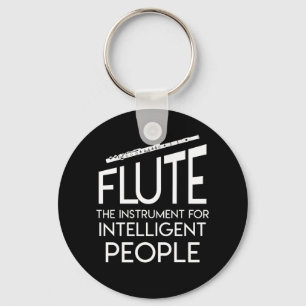 Flötenspieler-Instrument-intelligente Leute Schlüsselanhänger