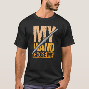Flötenspieler Mein Zauberstab Wählte Mich Design T-Shirt