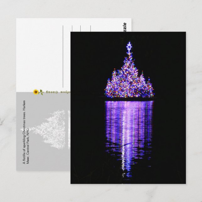 Flotilla of Christmas Trees, NYC -  Postkarte (Vorne/Hinten)