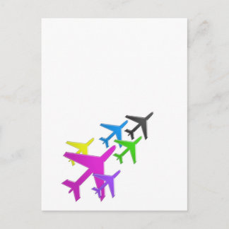 Flotte mit Kadeaux für den Treibstoff AIRPLANE Postkarte