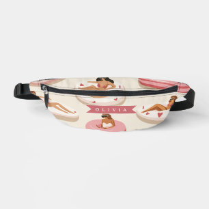 Flotteur de piscine rose mignon personnalisé esthé