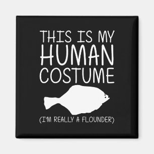 Flounder Easy Halloween Human Costume Food Fisch D Magnet