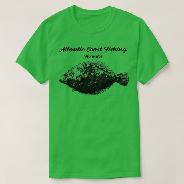 Flounder Fish Fisherman T-Shirt (Design vorne)