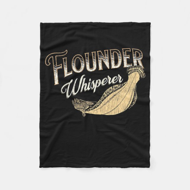 Flounder Gulf Coast Fishing Flounder Whispere Fleecedecke (Vorderseite)