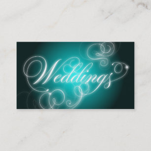 Flourish élégant de carte de visite de wedding
